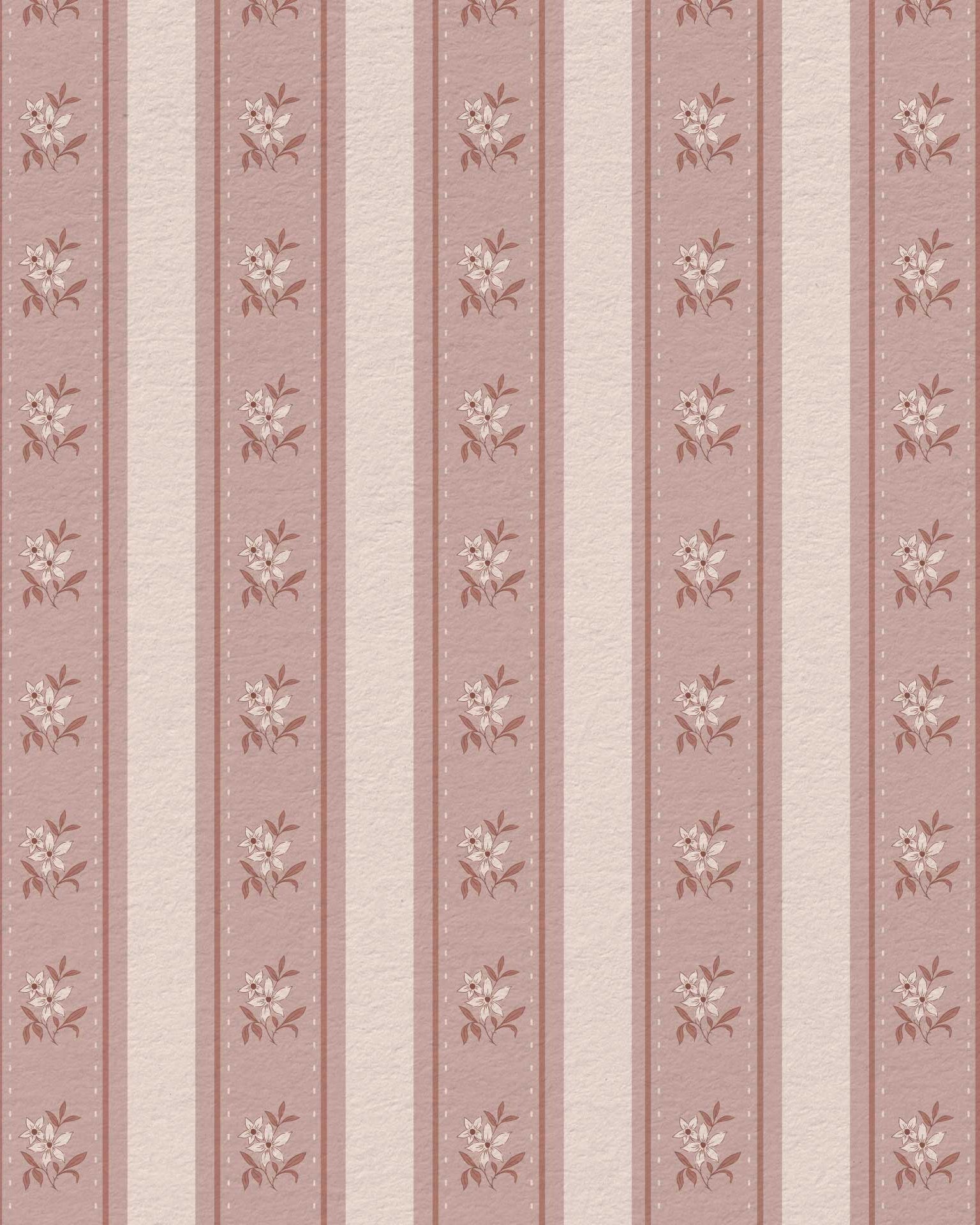 Glasshouse Stripe in Old Rose Clay - Riverpine