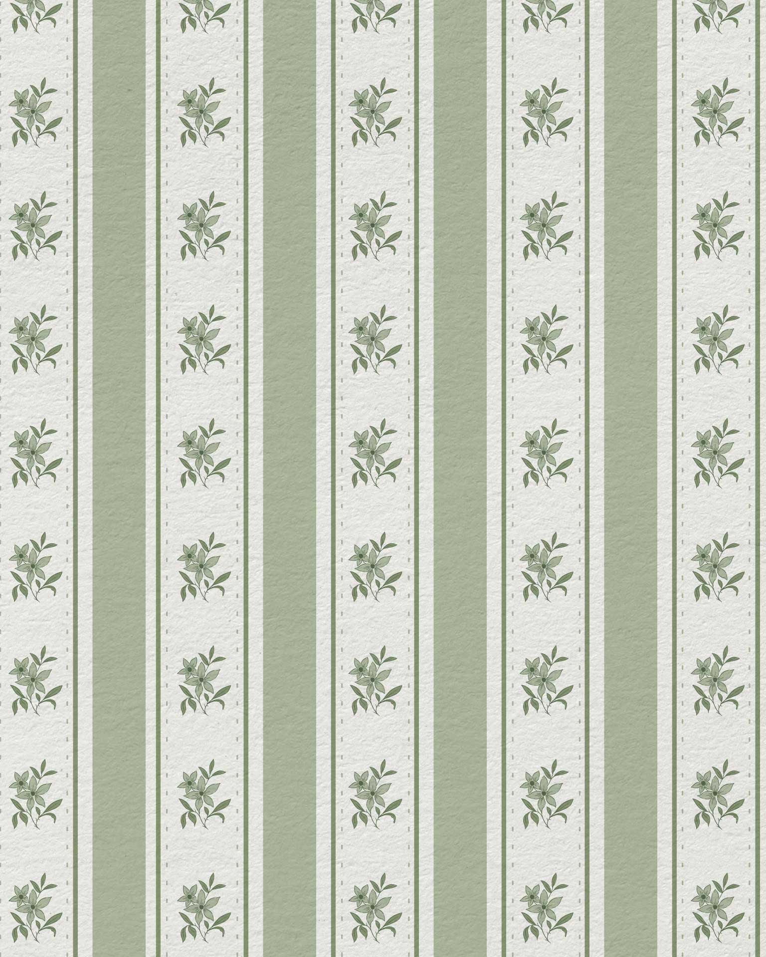 Glasshouse Stripe in Olive Feather - Riverpine