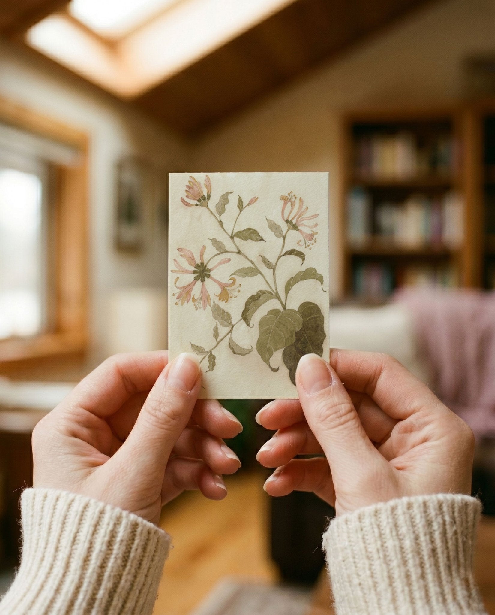 Honeysuckle Study Art Postcard - Riverpine