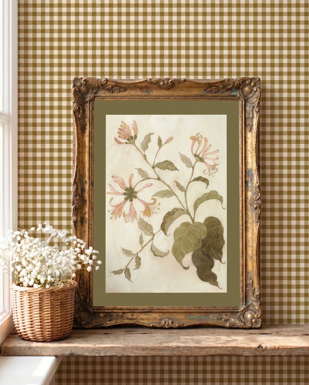 Honeysuckle Study Watercolor Art Print - 5x7 - Riverpine