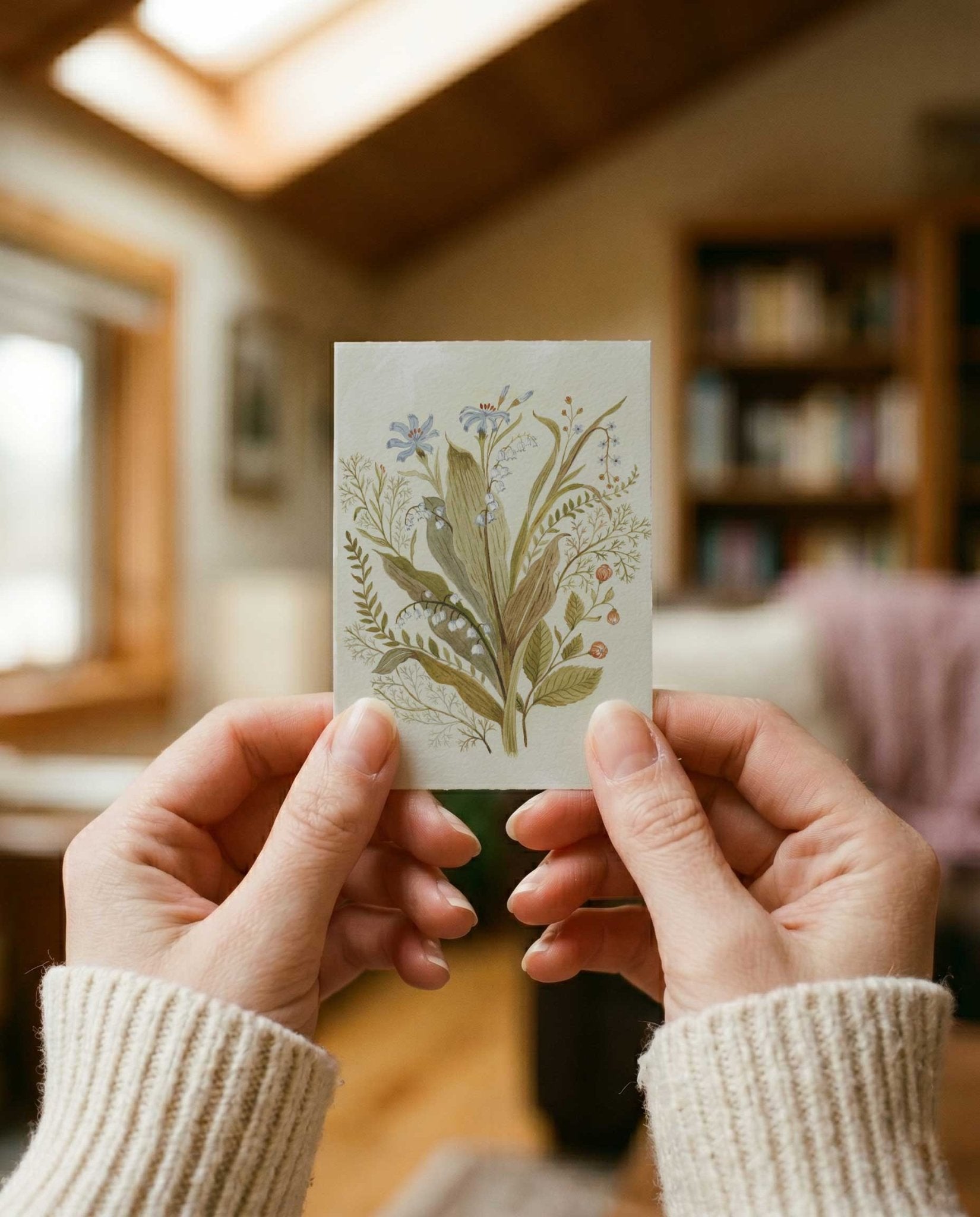 Lily of the Valley Study Art Postcard - Riverpine