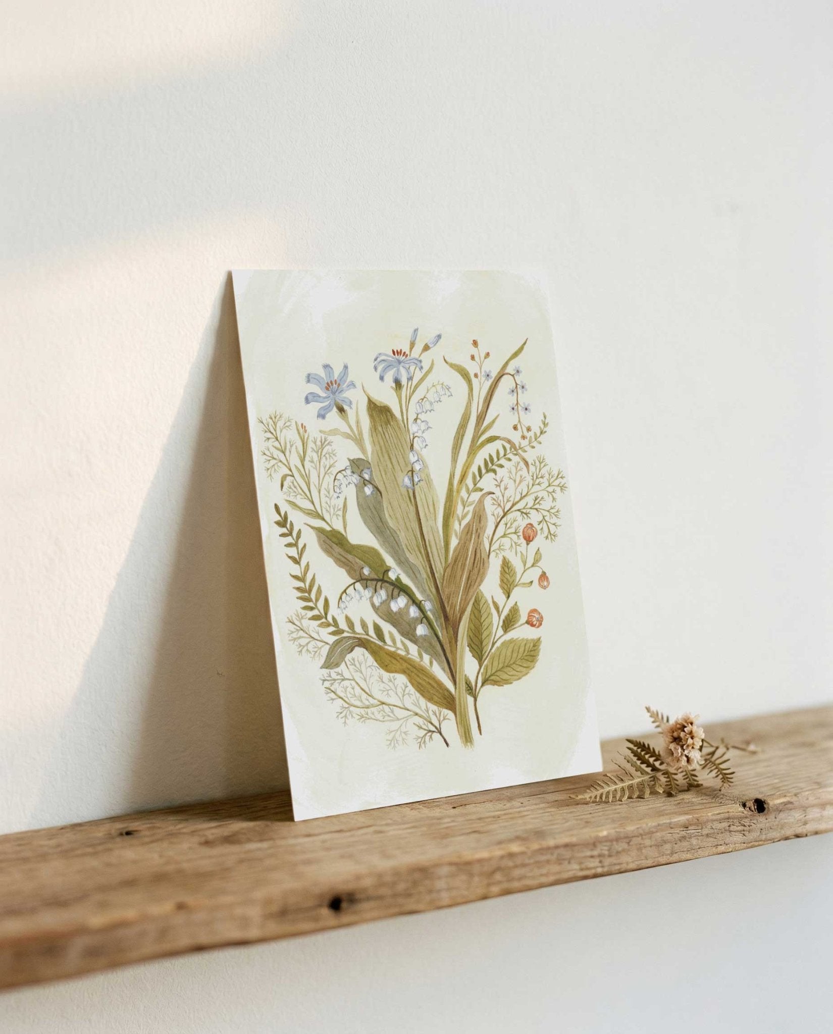 Lily of the Valley Study Art Postcard - Riverpine