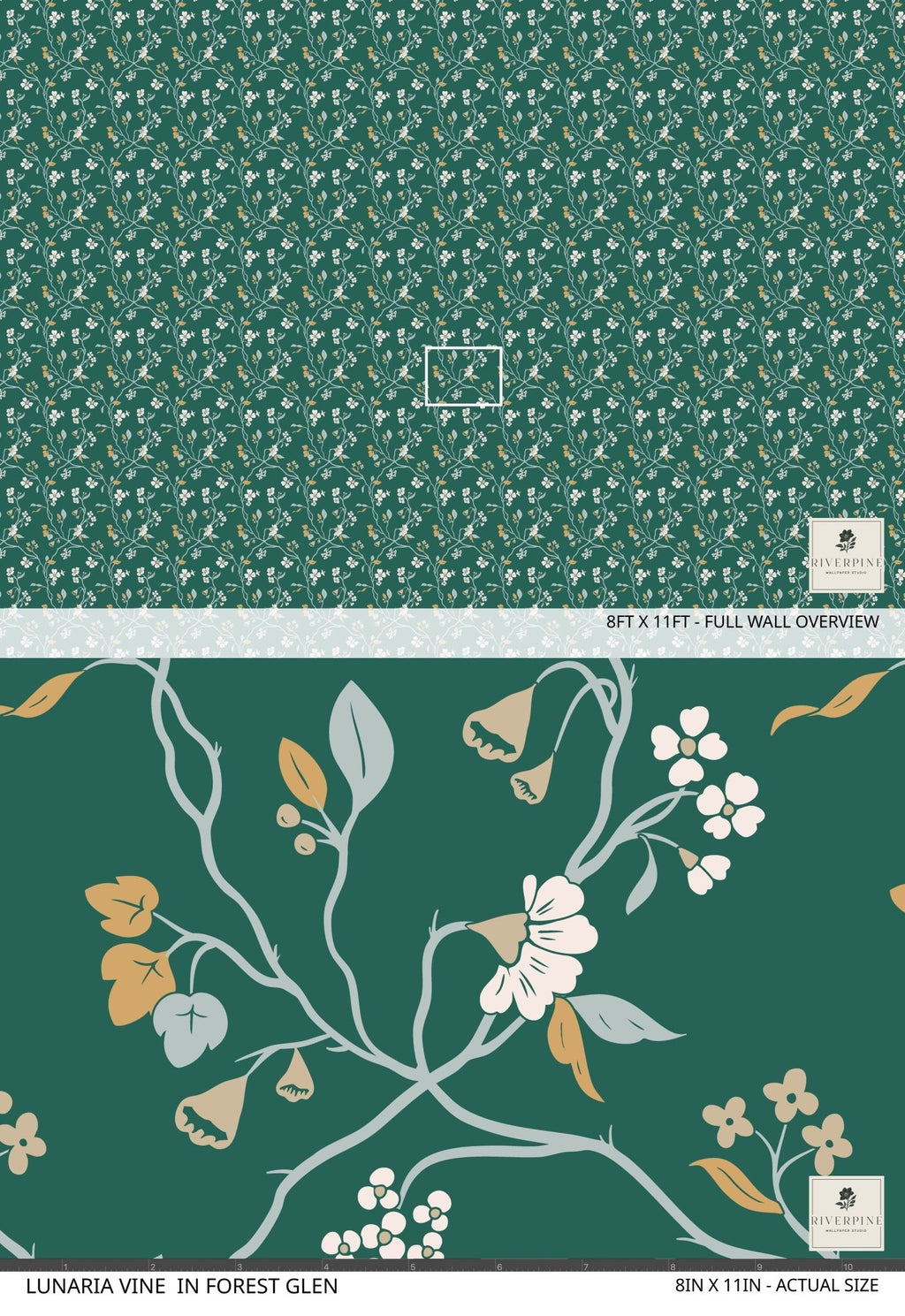 Lunaria Vine Wallpaper in Forest Glen - Riverpine