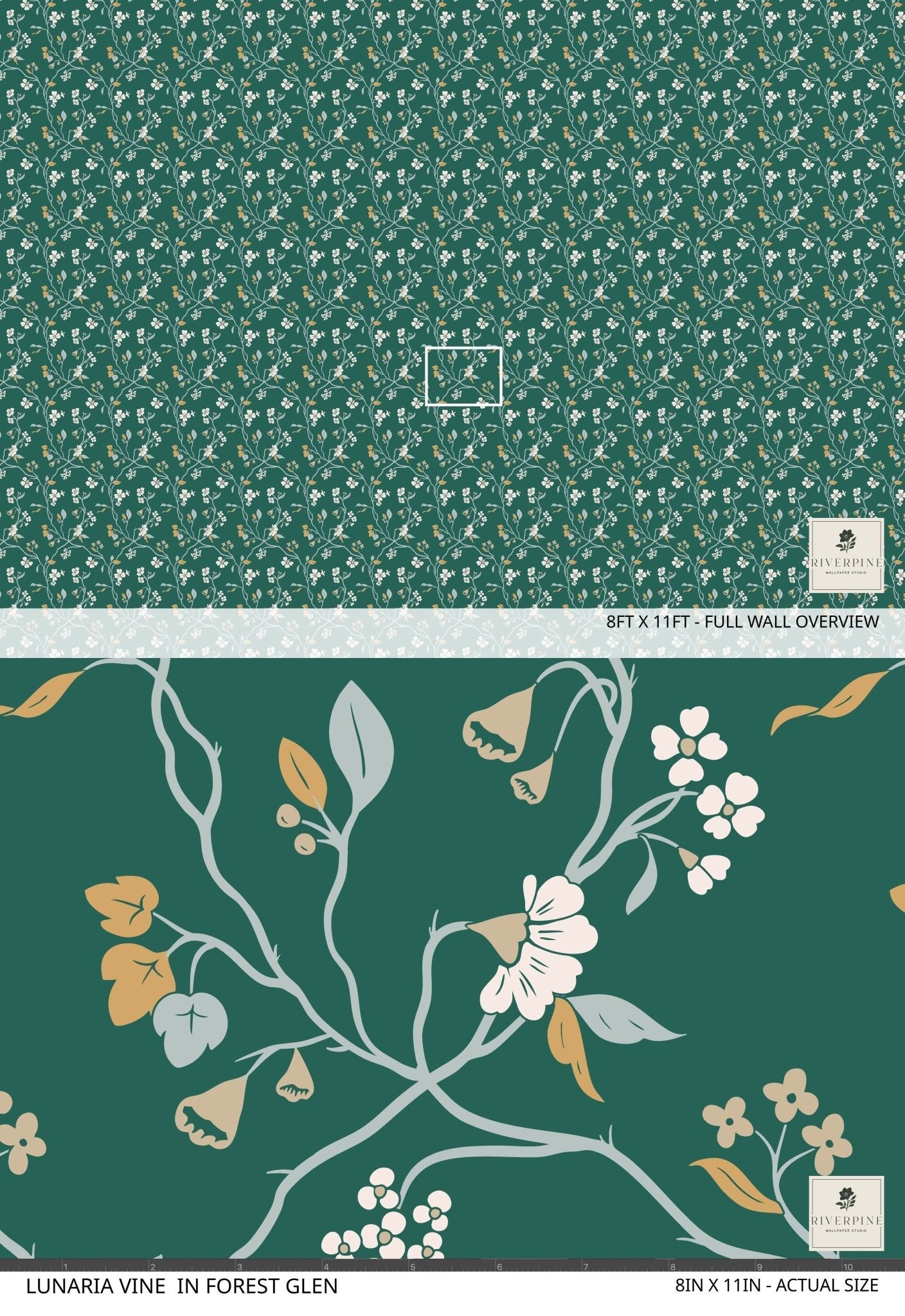 Lunaria Vine Wallpaper in Forest Glen - Riverpine