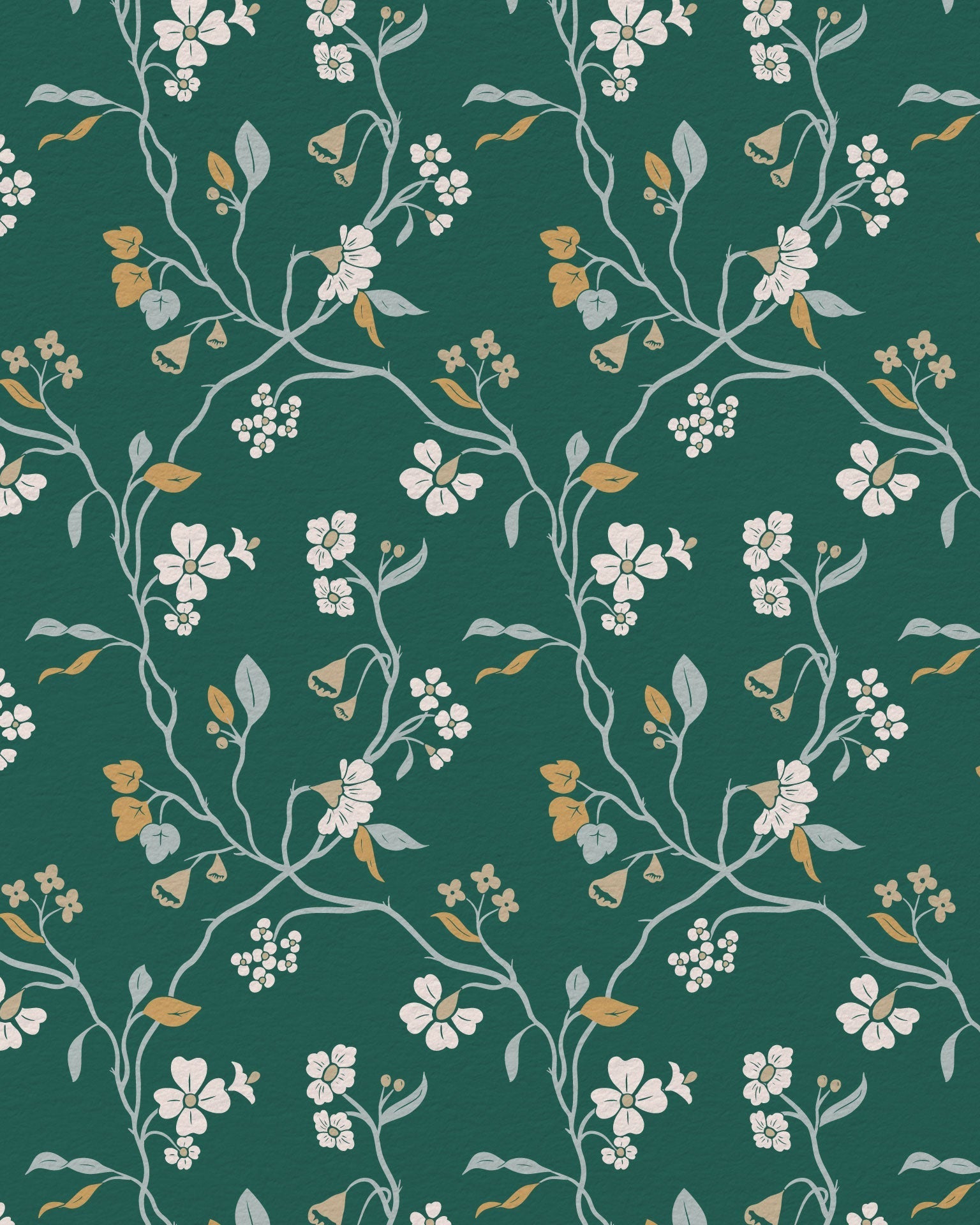 Lunaria Vine Wallpaper in Forest Glen - Riverpine