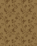Lunaria Vine Wallpaper in Ochre Bloom - Riverpine