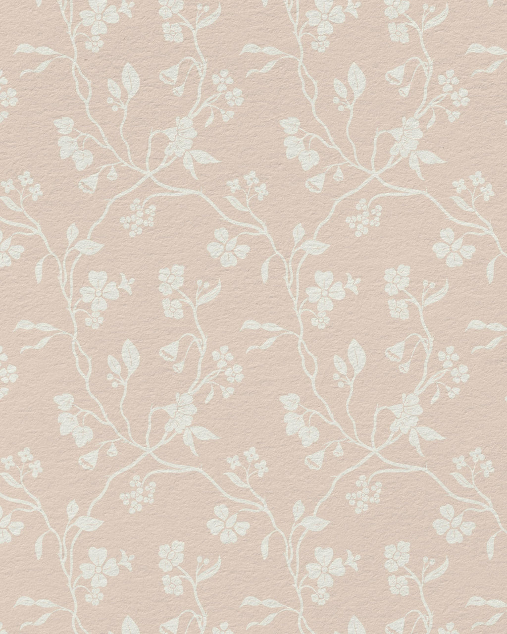 Lunaria Vine Wallpaper in Rose Bisque - Riverpine