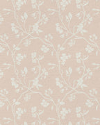 Lunaria Vine Wallpaper in Rose Bisque - Riverpine