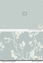 Lunaria Vine Wallpaper in Silver Mist - Riverpine
