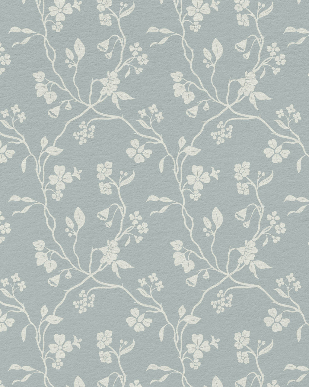 Lunaria Vine Wallpaper in Silver Mist - Riverpine