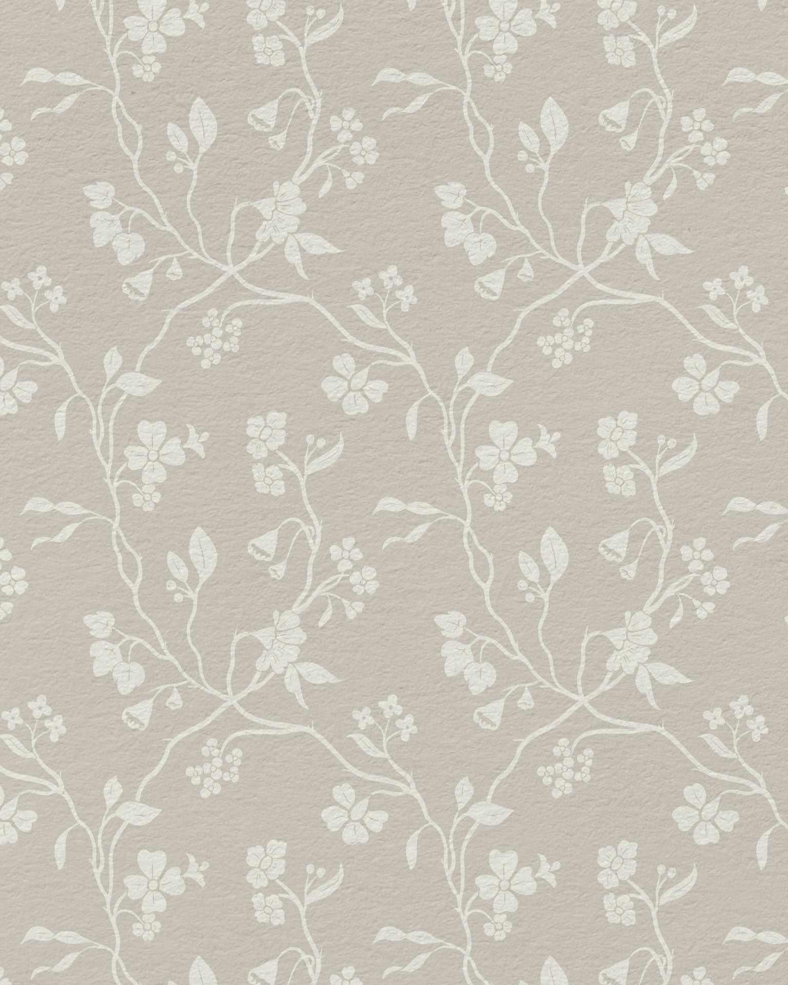 Lunaria Vine Wallpaper in Weathered Clay - Riverpine