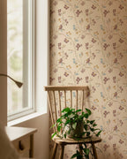 Lunaria Vine Wallpaper in Wildflower Cream - Riverpine
