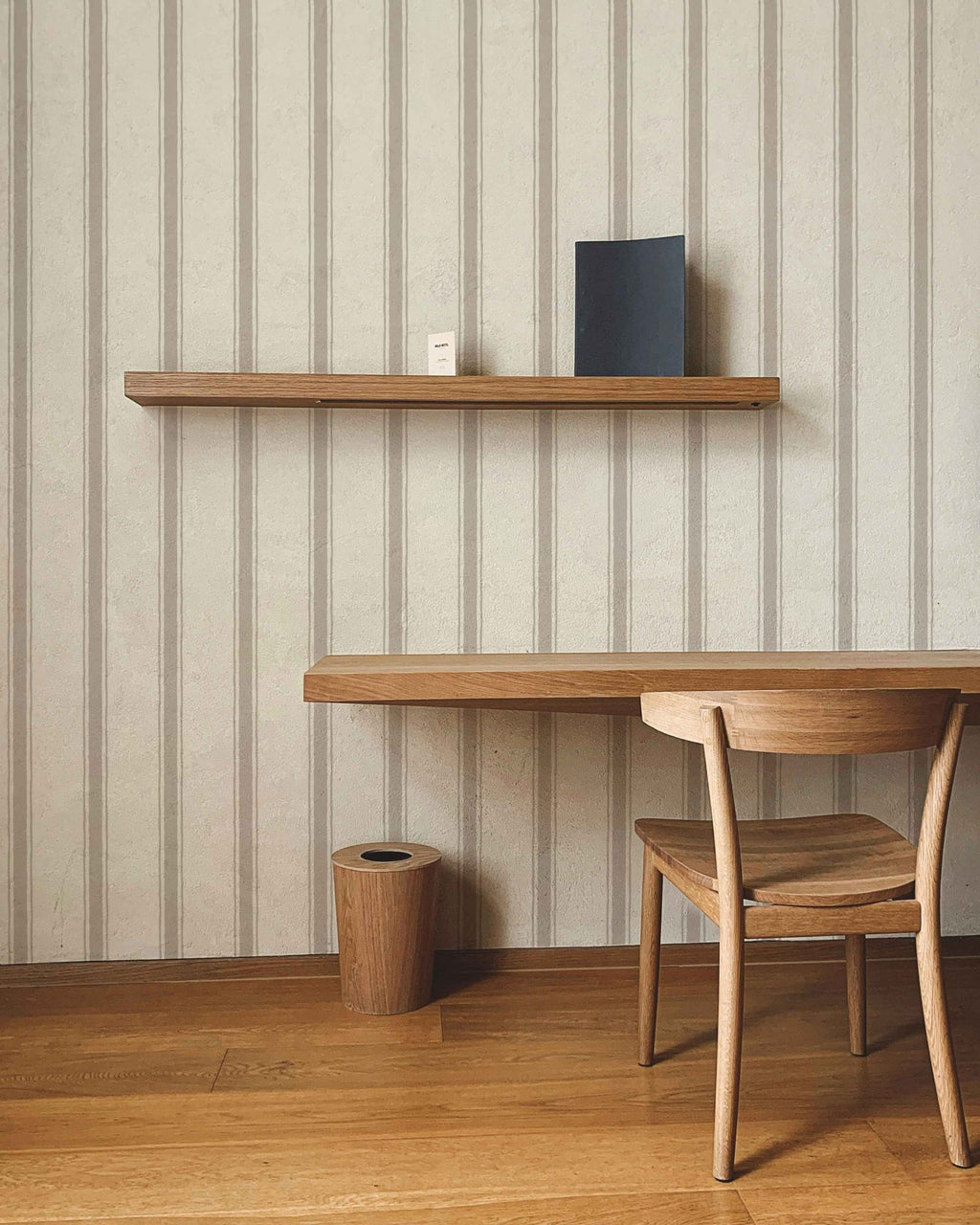 Moulding Line Wallpaper in Cool Taupe - Riverpine