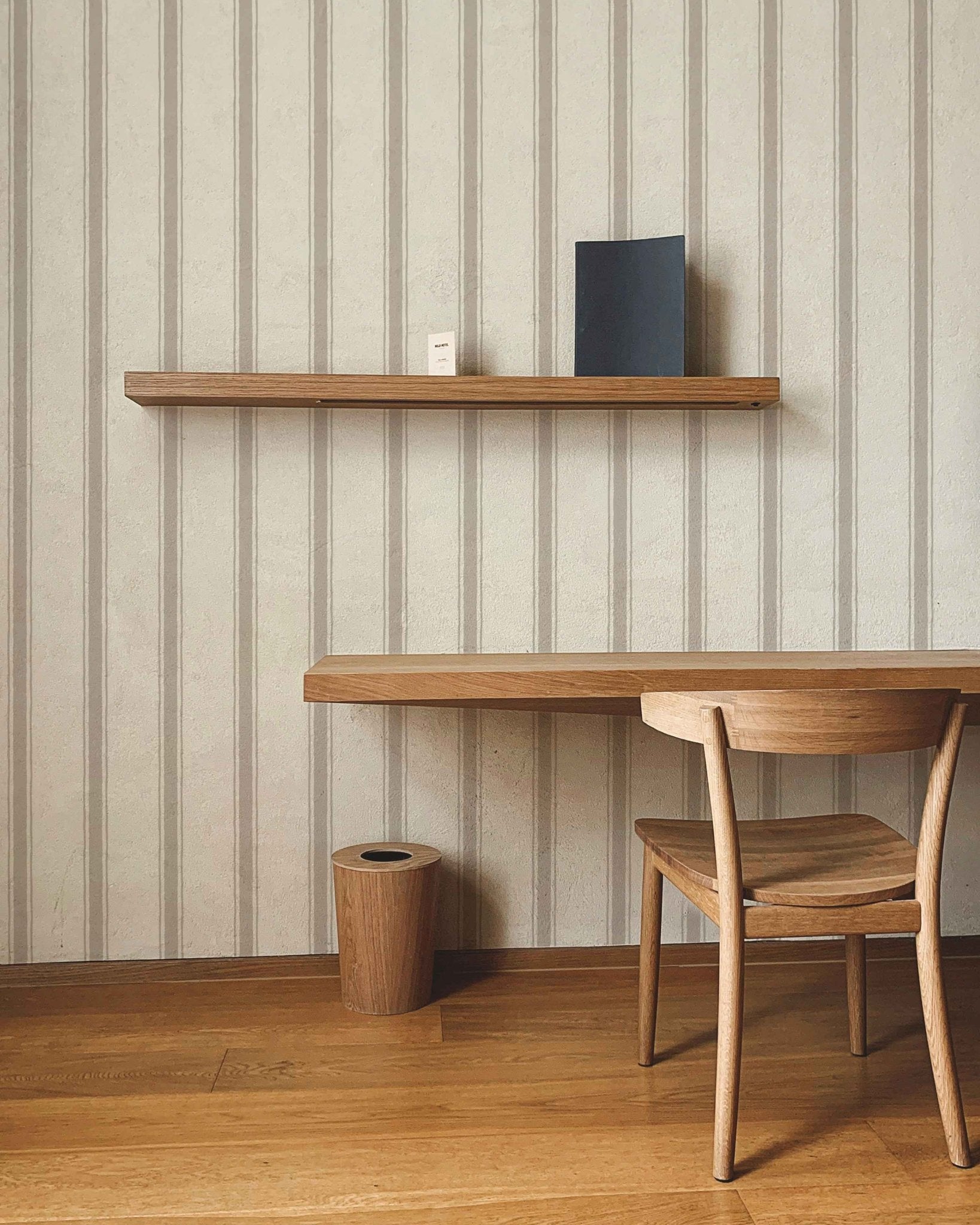 Moulding Line Wallpaper in Cool Taupe - Riverpine