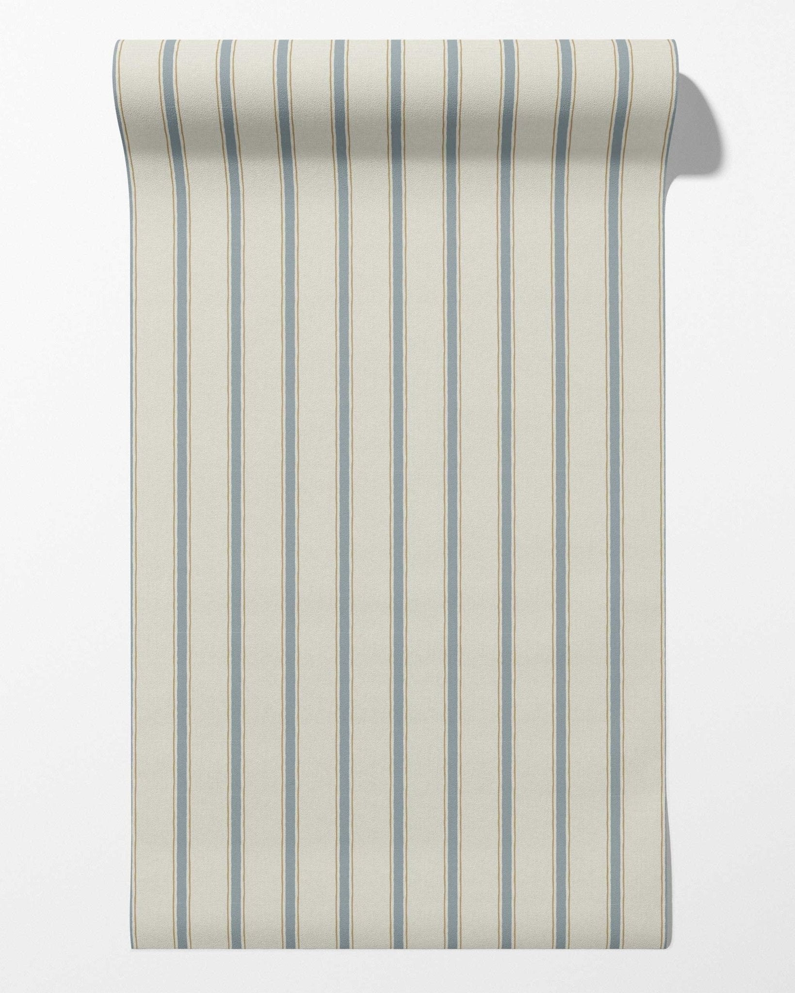 Moulding Line Wallpaper in Dusty Blue - Riverpine