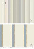 Moulding Line Wallpaper in Dusty Blue - Riverpine