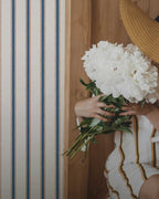 Moulding Line Wallpaper in French Indigo Clay - Riverpine