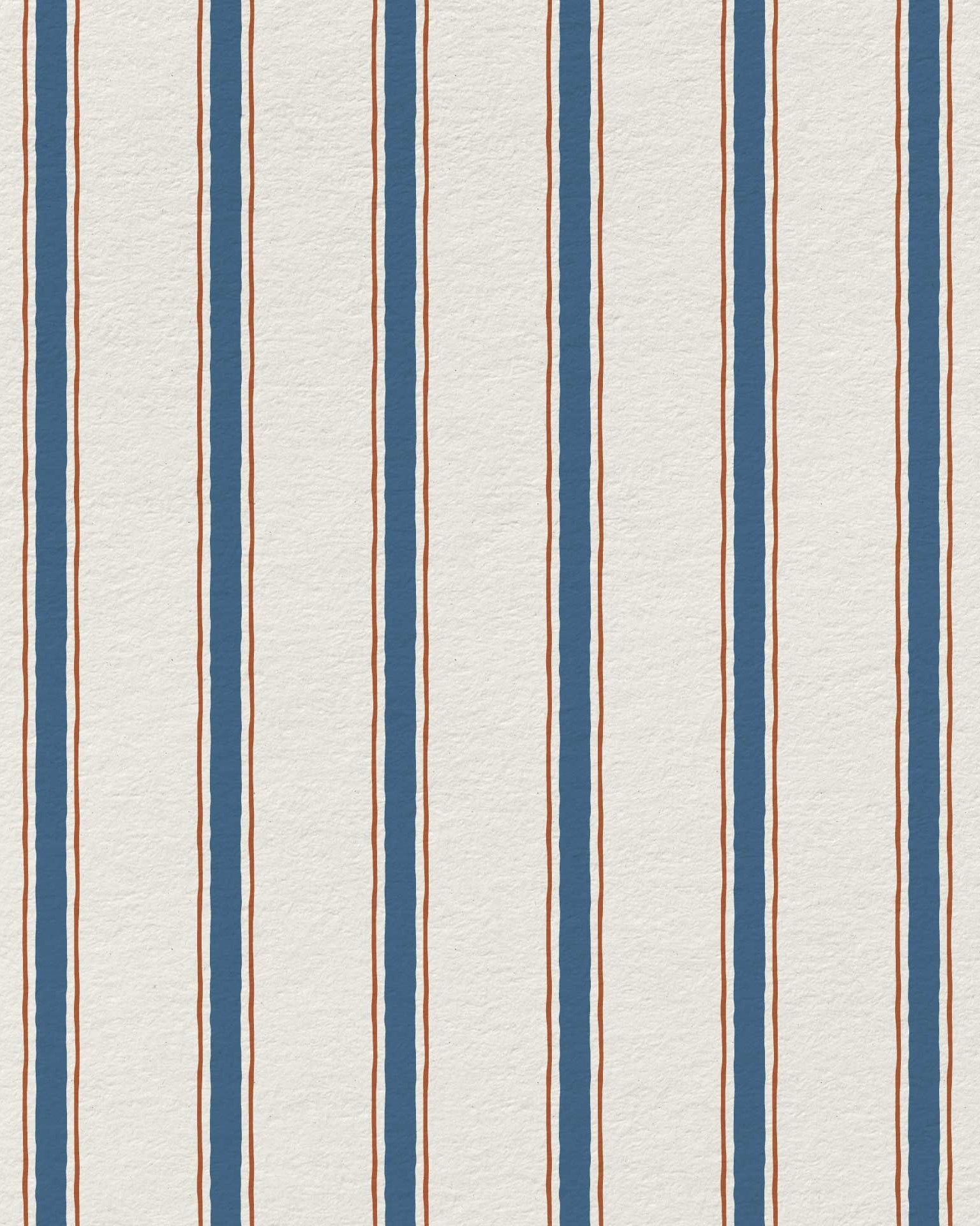 Moulding Line Wallpaper in French Indigo Clay - Riverpine