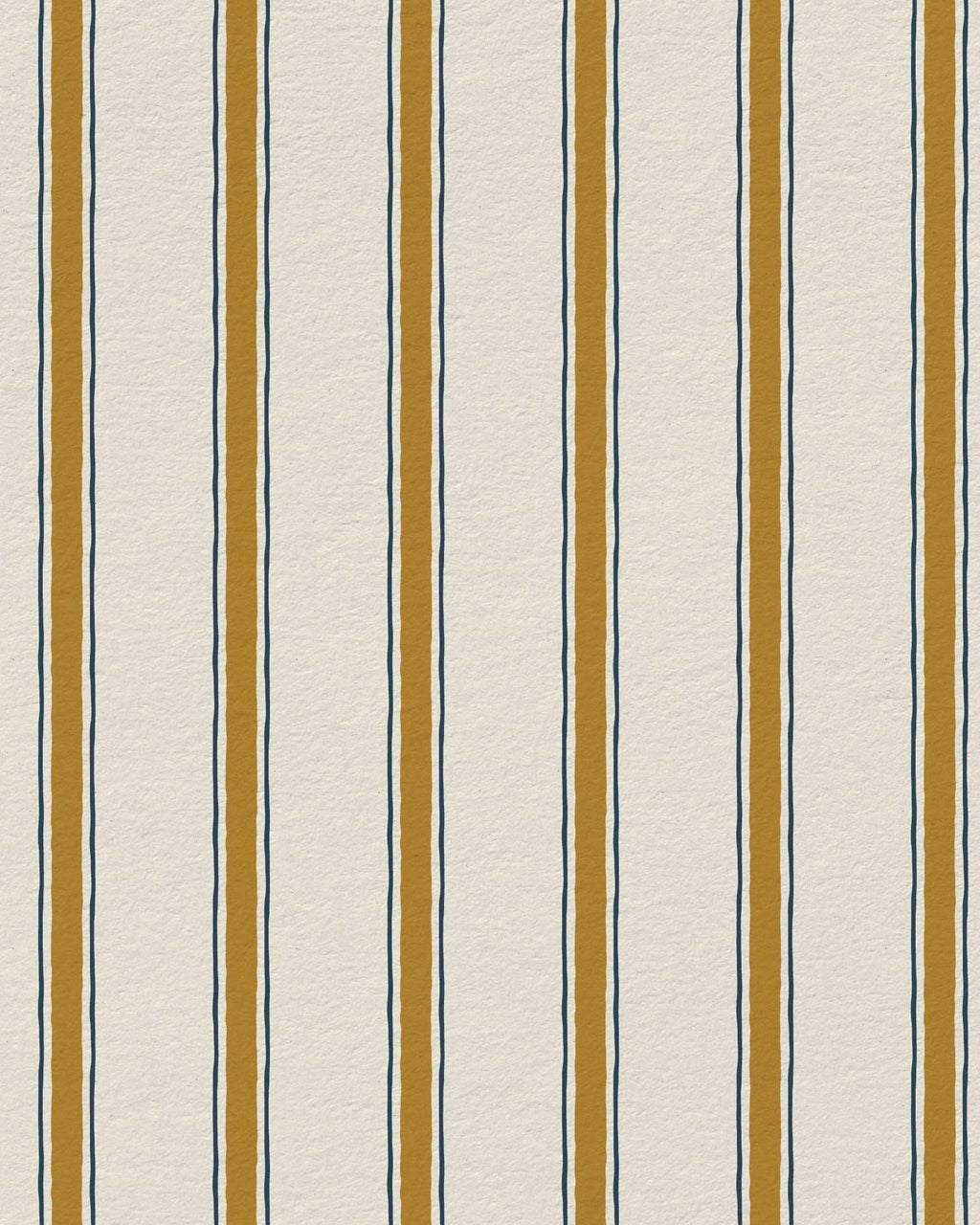 Moulding Line Wallpaper in Ochre Gold - Riverpine