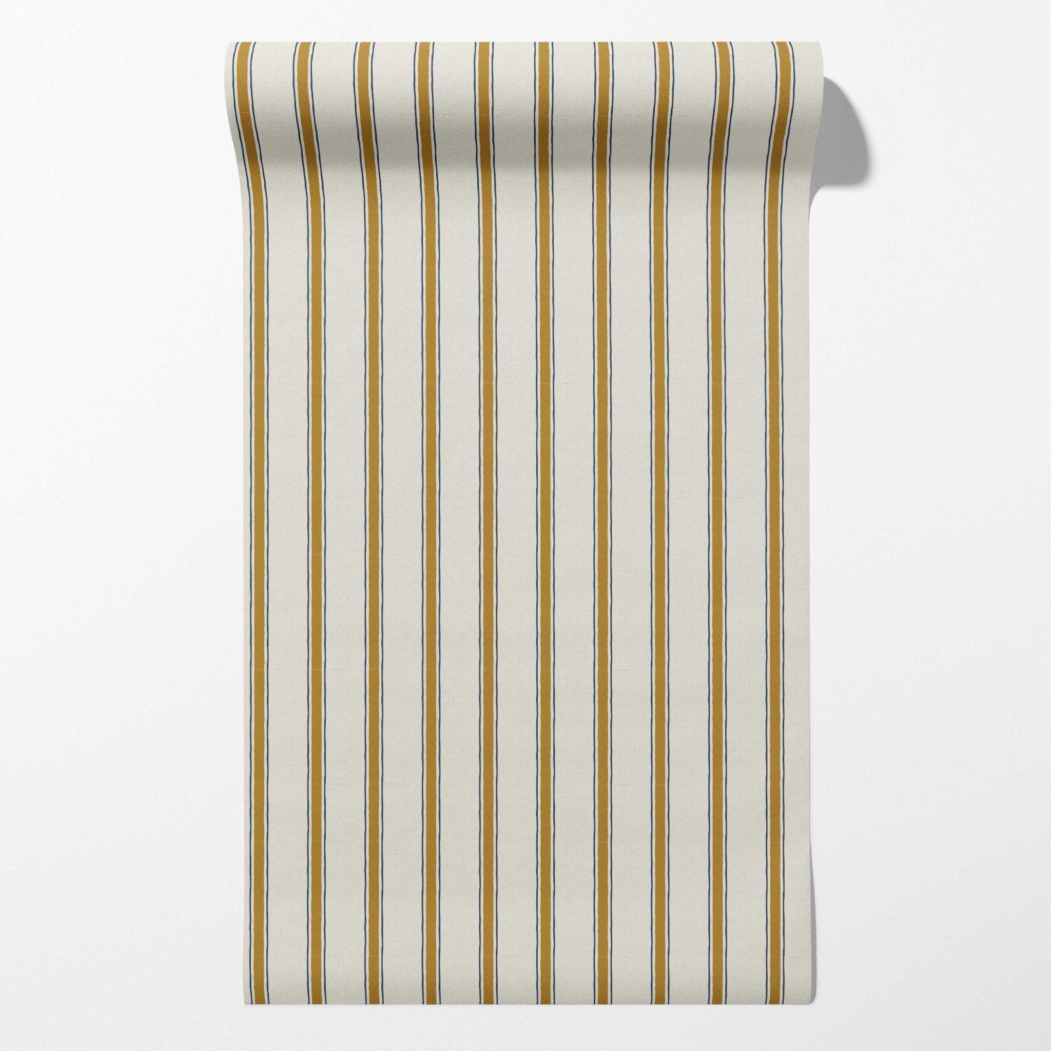 Moulding Line Wallpaper in Ochre Gold - Riverpine