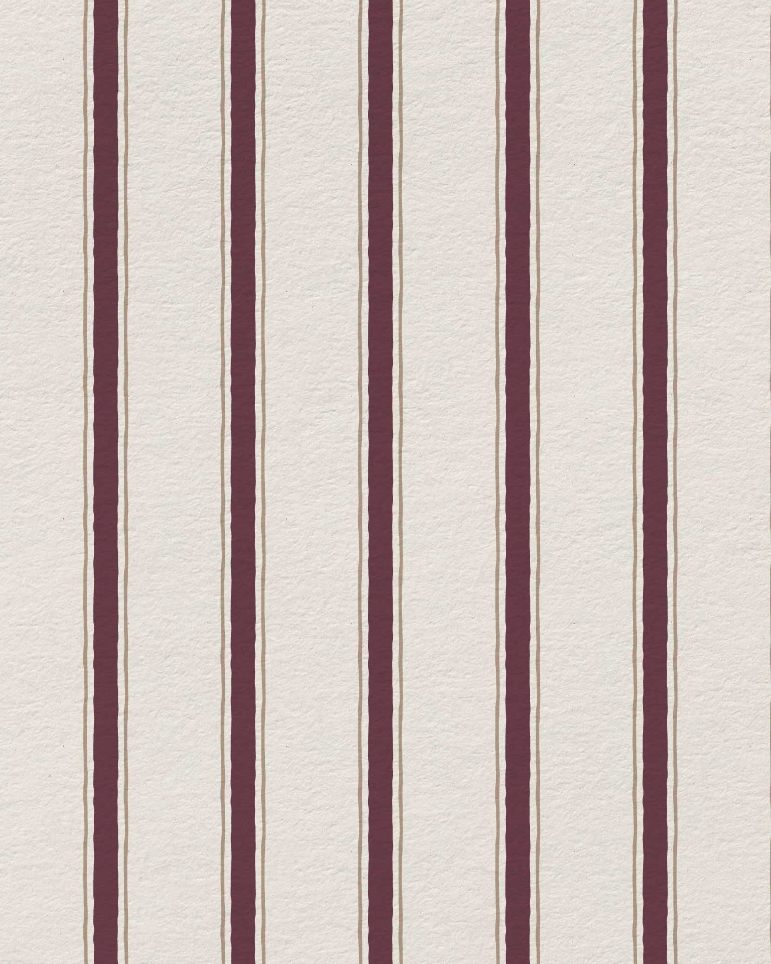 Moulding Line Wallpaper in Plum Red - Riverpine
