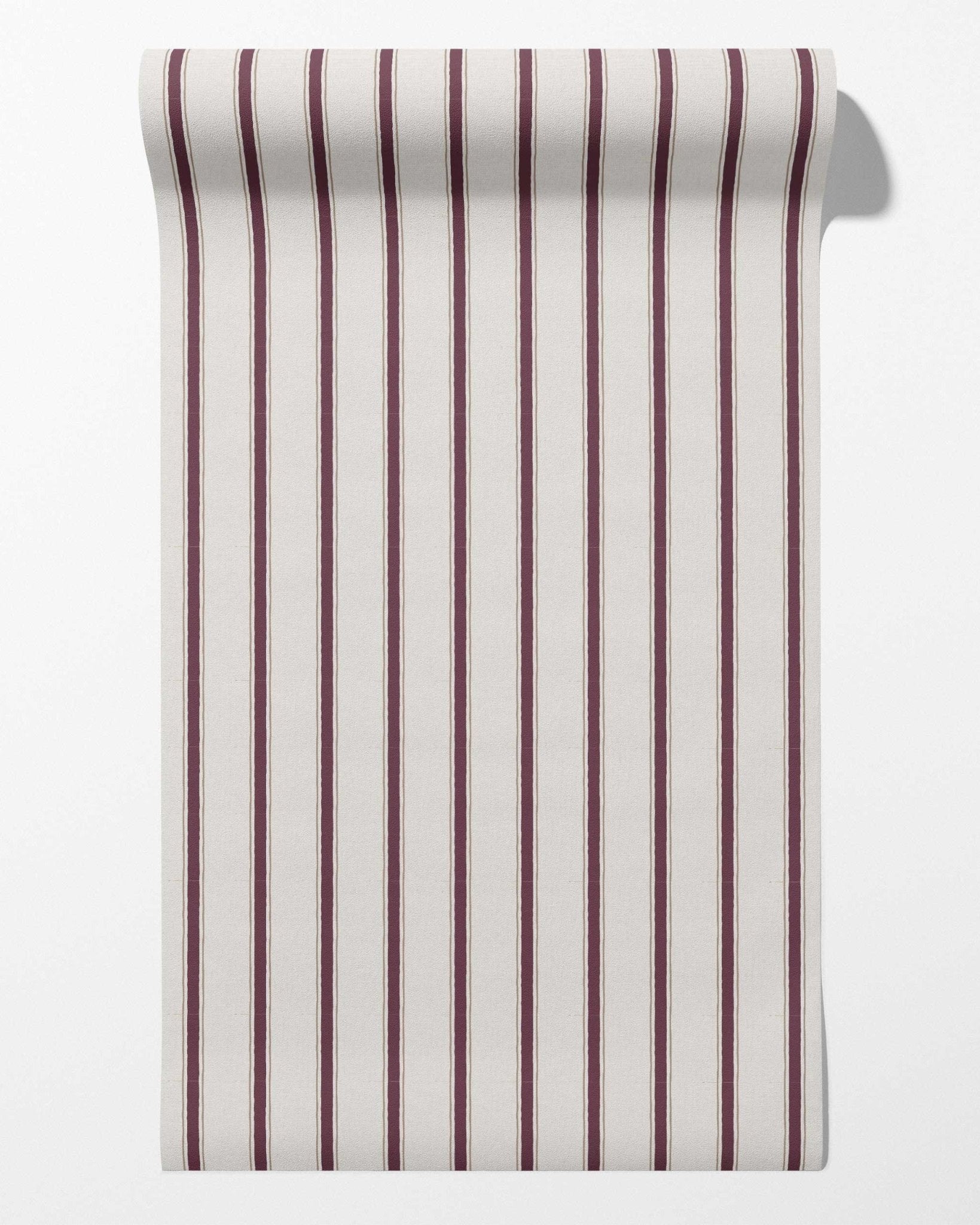 Moulding Line Wallpaper in Plum Red - Riverpine