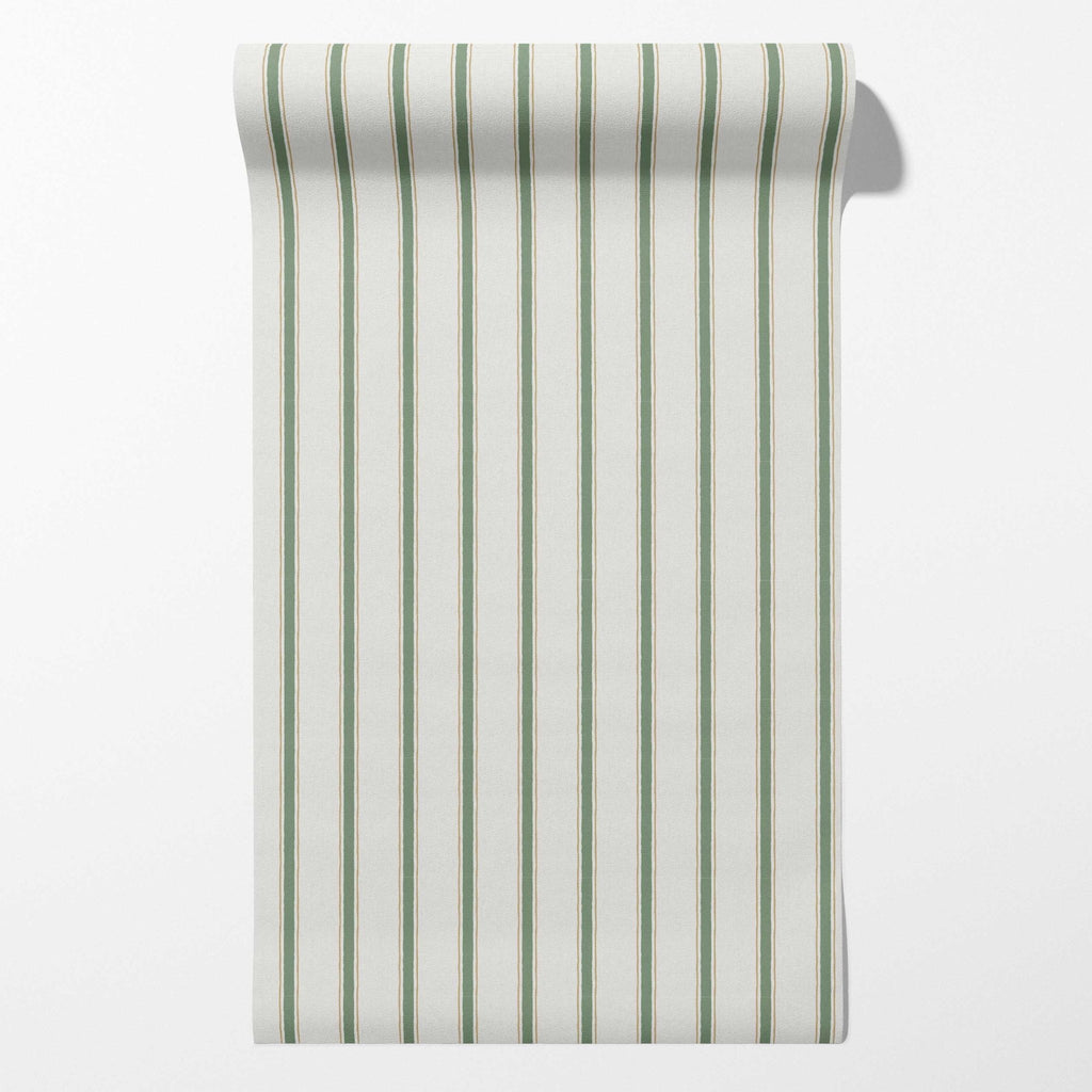 Moulding Line Wallpaper in Soft Sage - Riverpine