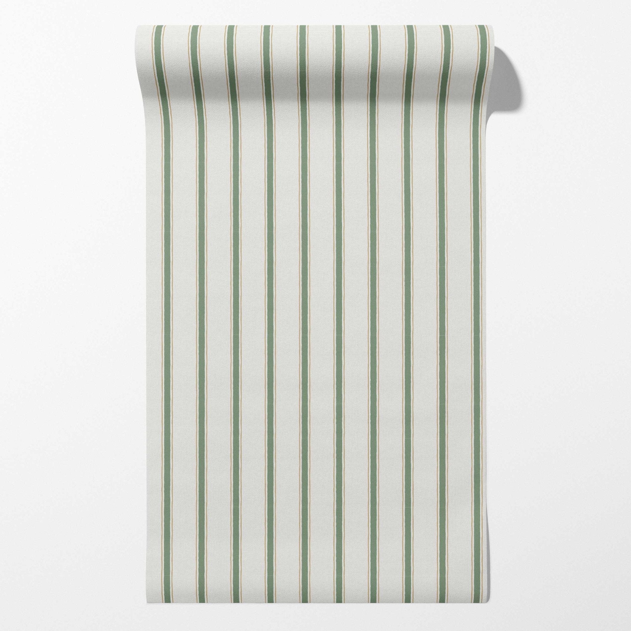 Moulding Line Wallpaper in Soft Sage - Riverpine