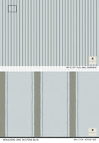 Moulding Line Wallpaper in Stone Blue - Riverpine