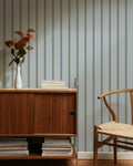 Moulding Line Wallpaper in Stone Blue - Riverpine