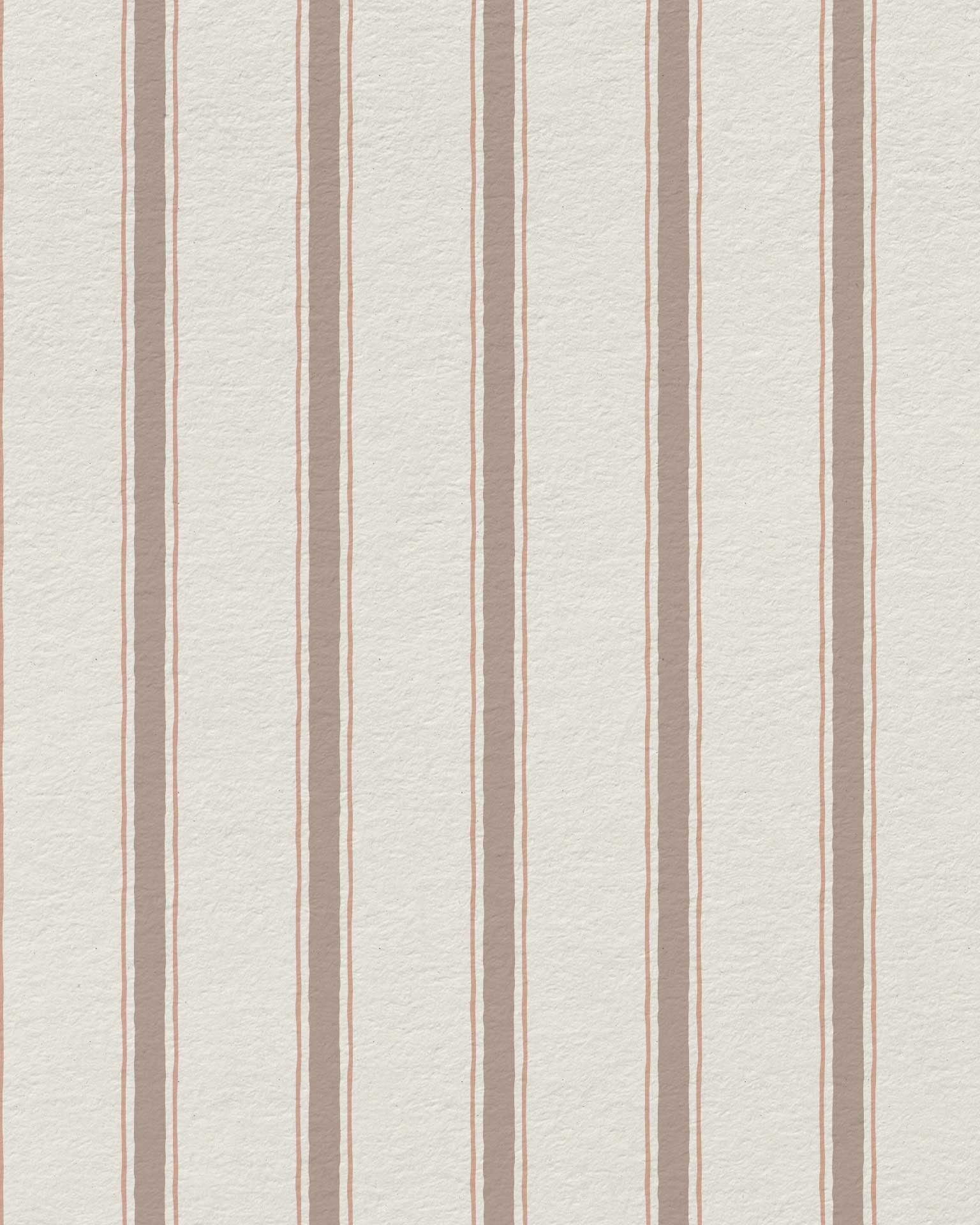 Moulding Line Wallpaper in Vintage Rose - Riverpine