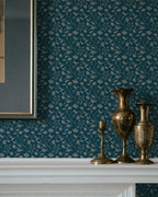 Wild Geranium Wallpaper in Bay Blue - Riverpine