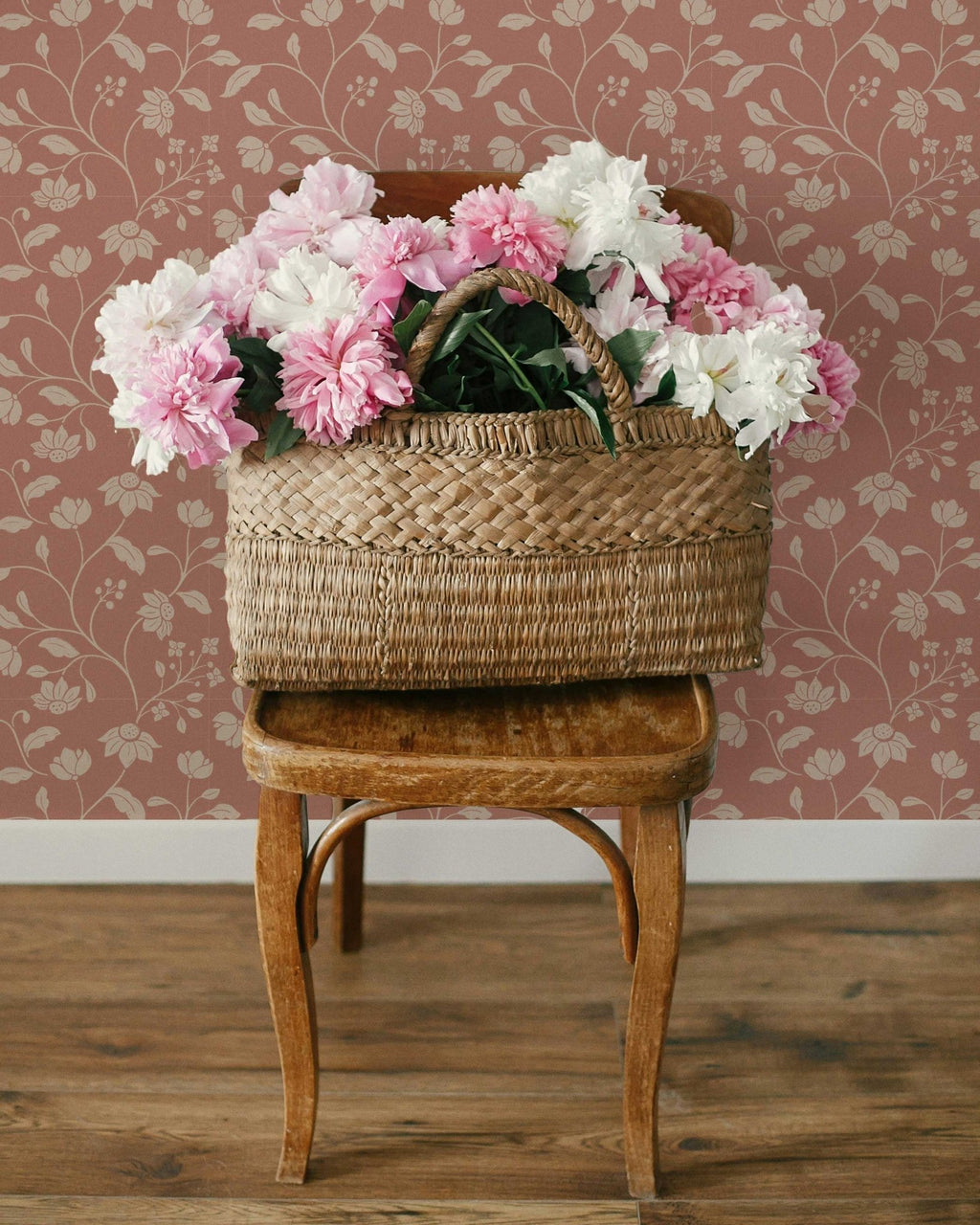 Wild Geranium Wallpaper in Blush Rose - Riverpine
