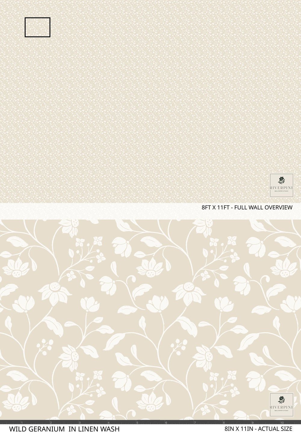 Wild Geranium Wallpaper in Linen Wash - Riverpine