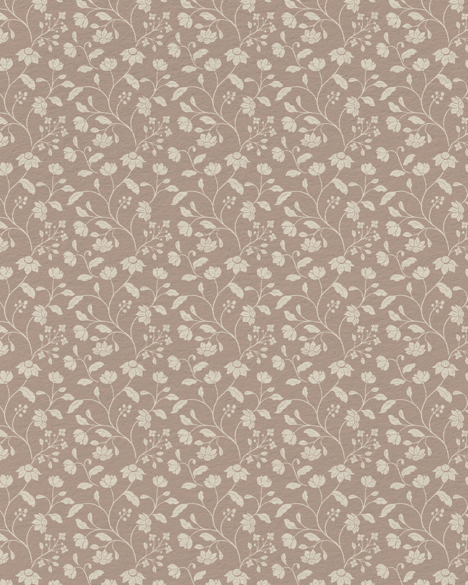 Wild Geranium Wallpaper in Mauve Clay - Riverpine