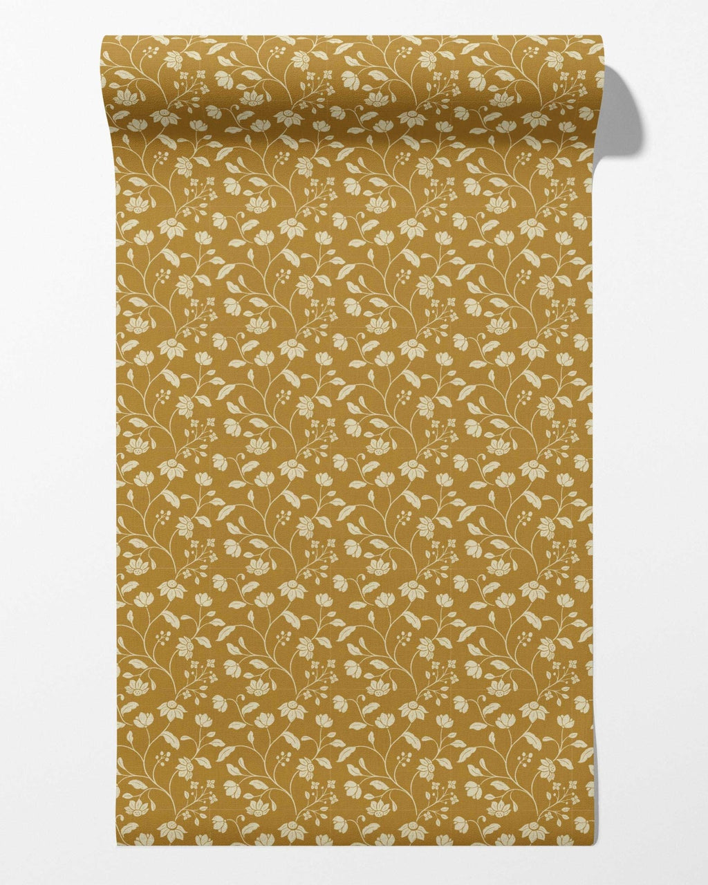Wild Geranium Wallpaper in Mustard Fern - Riverpine