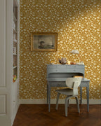 Wild Geranium Wallpaper in Mustard Fern - Riverpine