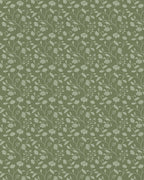 Wild Geranium Wallpaper in Rustic Olive - Riverpine
