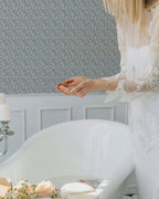 Wild Geranium Wallpaper in Slate Dust - Riverpine