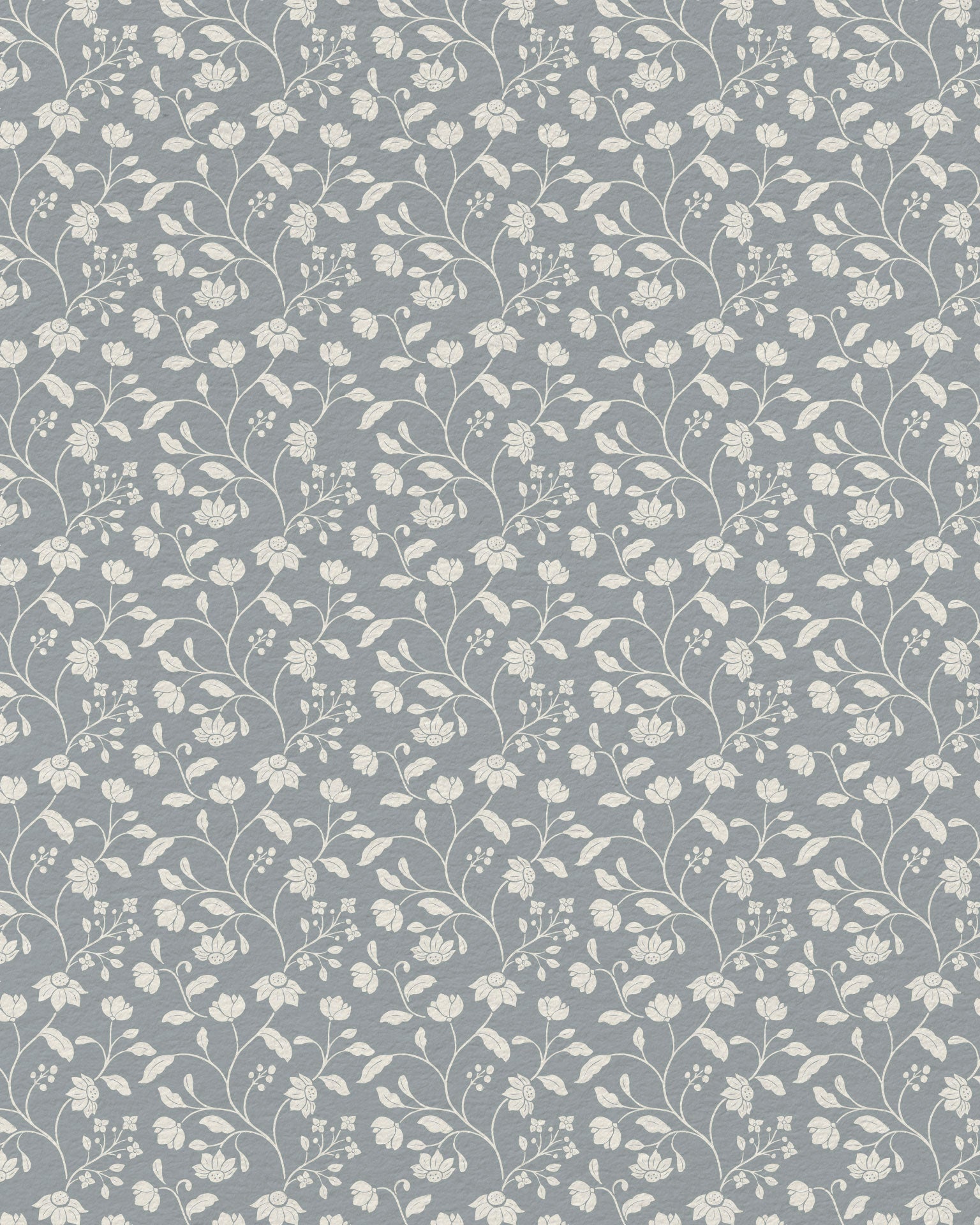 Wild Geranium Wallpaper in Slate Dust - Riverpine
