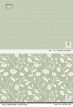 Wild Geranium Wallpaper in Soft Sage - Riverpine